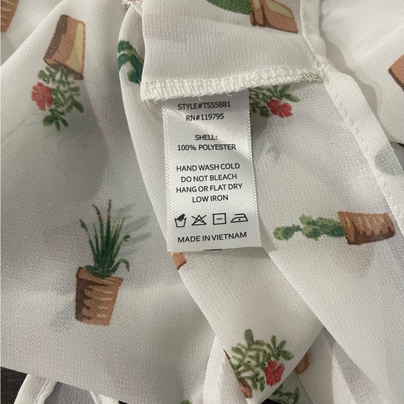 NWT Forever 21 Sheer Desert Cactus Print Crop Top Sz M Chic Fem Boho Country - Picture 14 of 14